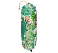 Porta sacchetti di plastica con cactus tropicale camaleonte, montaggio a parete, organizer per sacchetti della spesa, dispenser per la casa, cucina, regolazione gratuita con coulisse, 55,9 x 22,9 cm