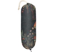 Porta sacchetti di plastica per sacchetti della spesa a forma di fungo, stelle e foglie, per dispensa della cucina, organizer per sacchetti della spesa, in plastica leggera, confezione da 1