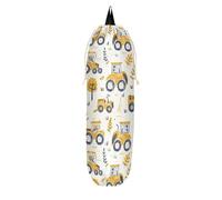 Porta sacchetti di plastica per sacchetti della spesa, dispenser per sacchetti della spesa, dispenser per sotto il lavandino, familiari, amici, nonna, mamma (trattore agricolo di riso giallo)