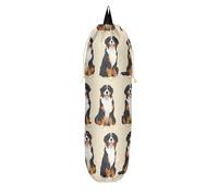 Porta sacchetti di plastica per sacchetti della spesa, dispenser per sacchetti della spesa, per famiglia, amici, nonna, mamma (cani estetici per buona salute, beige)