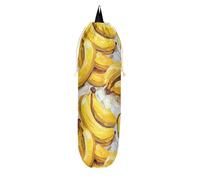 Porta sacchetti di plastica per sacchetti della spesa, dispenser per viaggi, famiglia, amici, nonna, mamma (banana gialla dipinta a olio)