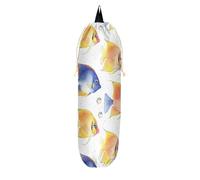 Porta sacchetti di plastica per sacchetti di generi alimentari, per viaggi, famiglia, amici, nonna, mamma (pesce angelo chic bianco)