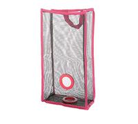 Porta Sacchetti di Plastica, Portaoggetti per Sacchetti della Spesa, Dispenser di Stoccaggio da Appendere in Rete Traspirante, Borsa da Appendere Riutilizzabile in Rete(L-Rosa Rosa)