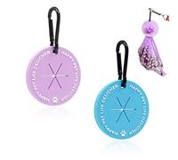 Porta sacchetti per cacca per cani, in 2 colori, con moschettone, porta sacchetti per cacca per guinzaglio, dispenser per sacchetti di rifiuti per animali domestici, accessori per cani da passeggio