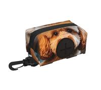 Porta sacchetti per cani per guinzaglio, dispenser leggero per sacchetti per rifiuti di animali domestici, carino, barboncino, cucciolo, vasino, piccolo sacchetto con cerniera e moschettone