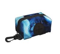 Porta sacchetti per cani per guinzaglio, dispenser leggero per sacchetti per rifiuti di animali domestici, lupi, cuccioli, vasino, piccolo sacchetto con cerniera e moschettone