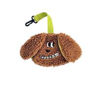 Porta Sacchetti per Escrementi Cane, 2 Pezzi Supporto per Sacchetto Rifiuti Cani in Peluche a Mani Libere con Moschettone per Tutti i Guinzaglio (Non Include Sacchetti per Escrementi)