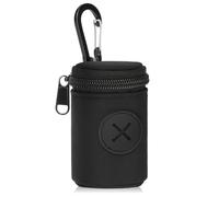 Porta sacchetto per cani, dispenser di sacchetti per escrementi di cacca piccoli, con cerniera e clip a moschettone in nylon Oxford