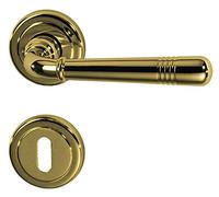 Porta Sale Alpertec - R ottone lucido per porte a forma di corona set maniglia porta guarnizioni, 32704593