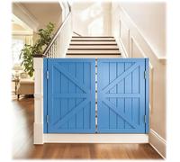 Porta Saloon in Legno Massello, Portas da Caffè con Chiusura Automatica 90cm 110cm 130cm Portas Battente Incernierata, Porte Oscillanti Interne, Divisoria per Cucina(Blu,W134*H100cm)