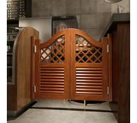 Porta Saloon in Legno Massello, W70-150cm, Bar Porte a Battente, Porta a Oscillanti per Interni in Massello, Porte a Mezza Vita per Decorazioni per la Casa Corridoio(Marrone,106 * 90cm)