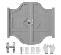 Porta Saloon In Legno Massiccio 35mm - Battente A 180° Con 3 Cerniere A Molla, Chiusura Automatica - Perfetta for Cucina, Caffè, Bar(Grigio,W:72 x H:80cm)