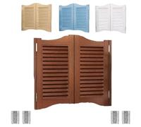 Porta Saloon Porta A Battante In Legno，Porte Del Caffè Apertura 180° Chiusura Automatica Porte Oscillanti Interne Per Bar O Salotto Con Apertura Bidirezionale(Marrone,W56xH100cm)