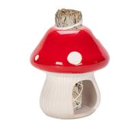 Porta Salvia | Porta Santo A Forma di Fungo | Bruciatore per Salvia | Bruciatore di Incenso in Ceramica per Meditazione E Yoga
