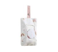 Porta salviette in cotone riutilizzabile da viaggio contenitore per salviettine umidificate dispenser portatile riutilizzabile sacchetto per salviette con cinturino per appendere borsa per bambini