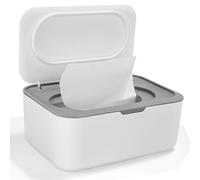 Scatola Porta Salviette per Bambini, Scatola per Salviette Umide, Porta Scatola Dispenser per Neonati, Scatola per Salviette Umide con Coperchio, Scatola di Carta Umida per Casa e Ufficio, Beige