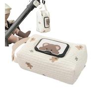 Porta salviette per - Panno di cotone 20x12x8 cm | Dispenser per sa?viette con design riutilizzabile ad alta capacità, borsa da viaggio, facile accesso, contenitore per salviette | Passeggino