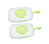 Porta Salviette PP Umidificate Ricaricabile Portatile 2 Pezzi Verde Chiaro | Grande Capacità, Leggero e Trasportabile, per Uso Delicato sulla Pelle, Formato Compatto