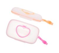 Porta Salviette Umidificate da Viaggio 2 Pezzi per Ragazzo Ragazza | Pp e Silicone, per Uso Esterno e Culla, Resistente alla Rottura, Facile da Spostare