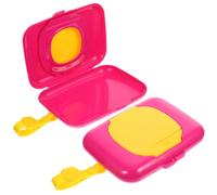 Porta Salviette Umidificate Portatile Coperchio, Compatto e Leggero | PP e Silicone, Apertura Ampia Pulsanti, Laccetti Resistenti, per Passeggiate e Stanza