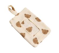 Porta salviettine per borsa per pannolini, custodia ricaricabile da viaggio per un facile accesso, tessuto morbido impermeabile con laccetto, chiusura sicura, design portatile per auto, campeggio