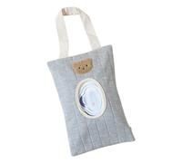 Porta salviettine portatile per bambini, 3 sacchetti ricaricabili antipolvere con motivo a orso, per borse per pannolini, porta salviette da viaggio