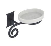 METAFORM Porta Sapone in Acciaio e Ceramica MOD. Rebecca