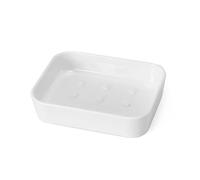 Porta sapone bagno bianco in plastica Star