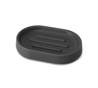 Porta sapone bagno grigio design tondo in plastica Pop