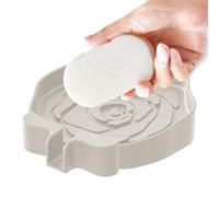 Porta sapone - Base in silicone per spugna da banco | Ciotola per sapone antiscivolo rosa con drenaggio per lavello della cucina, bagno, doccia, viaggio, esterno e spazi
