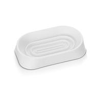 Porta Sapone da appoggio Bianco, in plastica infrangibile, Morbido al Tatto, Linea Tender
