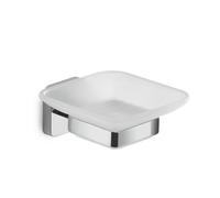 PORTA SAPONE DA PARETE IN ACCIAIO INOX E VETRO MODELLO TONGA - DIM. CM (LXPXH...