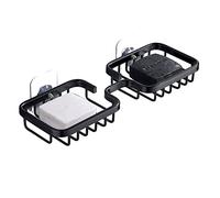 porta sapone doccia, porta sapone bagno Portasapone autoadesivo Cestino for sapone Portasapone da doccia nero Portasapone Salvasapone, Vassoio for sapone da doccia in alluminio Portasapone da bagno(Da