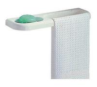 PORTA SAPONE E PORTA SALVIETTA COMBINATO SERIE LINEA Bianco