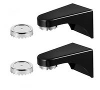 Porta sapone magnetico 2 pezzi, senza forare con 4 coperchi fiori, supporto per sapone da parete per bagno o cucina, nero (7,6 x 4,3 x 4,3 cm)