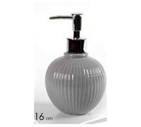 PORTA SAPONE PORTASAPONE DISPENSER LIQUIDO IN CERAMICA TONDO 16 CM BAGNO 674105