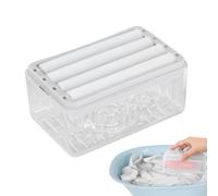 Porta saponetta con rulli - Scatola portasapone schiumogeno con rulli | Portasapone Drenante, Contenitore Sapone Salvaspazio Per Bagno, Portasapone Per Cucina, Doccia, Appartamenti, Porta Sapone Per A