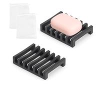 porta saponetta da 2 pezzi,portasapone bagno, sportasapone doccia,porta sapone con design autodrenante, antiscivolo e infrangibile, per bagno, cucina, mantiene il sapone asciutto più a lungo