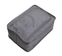 Porta Scarpe da Viaggio Color Grigio Salva Spazio Impermeabile Igienico a Scomparti con Manico e Cerniera Idea Regalo Utile Accessori Uomo Donna Bambino