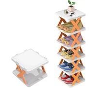 Porta Scarpe Scarpiera Verticale Montaggio Rapido 6 Ripiani Pieghevole