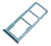 Porta Scheda Dual SIM e Carrello Memoria micro-SD per Samsung Galaxy A32 4G, Parte di Ricambio Originale, Blu