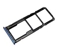 Porta Scheda Dual SIM e Carrello Memoria micro-SD per Xiaomi Redmi 9A, Parte di Ricambio Originale, Blu
