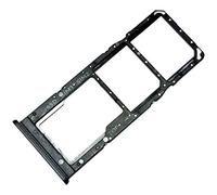 Porta Scheda Dual SIM e Carrello micro-SD per Samsung Galaxy A12, Parte di Ricambio Originale, Nero