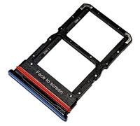 Porta Scheda SIM e Carrello Memoria micro-SD per Xiaomi Mi 10 Lite 5G, Parte di Ricambio Originale, Blu