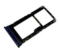 Porta Scheda SIM e Carrello Memoria micro-SD per Xiaomi Redmi Note 9 Pro 5G, Parte di Ricambio Originale, Blu