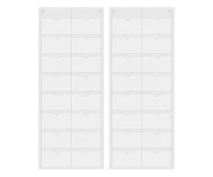 Porta Schede per Indice Conservazione Rapida e Trasparente con 16 Tasche | Tasche Portaschede da Ufficio Ideale per Ufficio Biblioteca Scuola Classe Ricette Fotografie Flashcard e Quaderno
