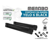 PORTASCI PER BARRE PORTA 6 PAIA SCI O 4 SNOWBOARD MENABO YELO 6 BLACK