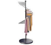 Porta sciarpe autoportante in metallo - Design a spirale espositore elegante nero stand per casa e negozio di abbigliamento al dettaglio 42 x 25 x 170 cm sciarpa perfetta.