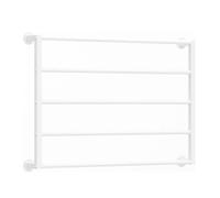 Porta sciarpe e cravatte da parete a 5 livelli, scaffale multifunzionale in metallo per vendita al dettaglio, camera da letto, fioristi, elegante soluzione di archiviazione bianca (60 x 60 cm)