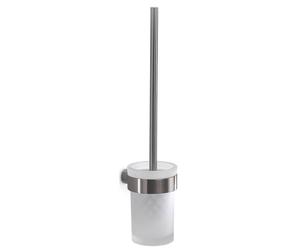 Porta scopino a muro Gedy Pirenei vetro acciaio spazzolato PI33-38